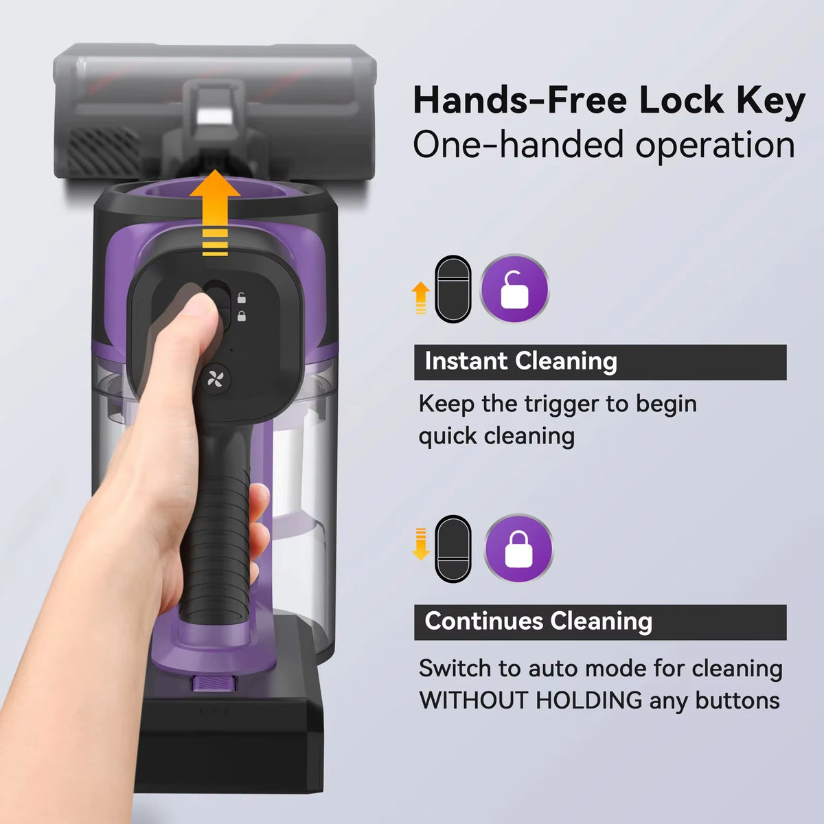 INSE S10 Cordless Vacuum Cleaner - 45Kpa Powerful 6-in-1 Stick Vacuum with Up to 50 Minutes Runtime and Rechargeable Battery for Carpets and Pet Hair