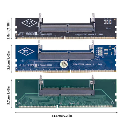 1 PC Laptop to Desktop Memory Adapter Card DDR3 DDR4 DDR5 Memory RAM Connector Card