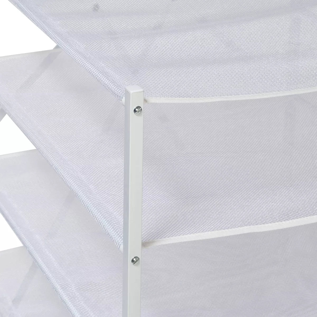 Collapsible Flat Drying Rack with Wheels, Steel Construction, 40 lb Capacity, Ideal for Sweater Drying, 23.4" Surface Area, White