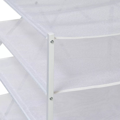 Collapsible Flat Drying Rack with Wheels, Steel Construction, 40 lb Capacity, Ideal for Sweater Drying, 23.4" Surface Area, White