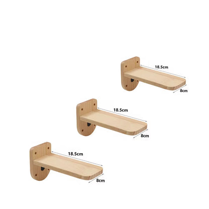 Wall-Mounted Cat Climbing Shelf with Four-Step Stairway and Sisal Scratching Post for Enhanced Pet Play and Comfort