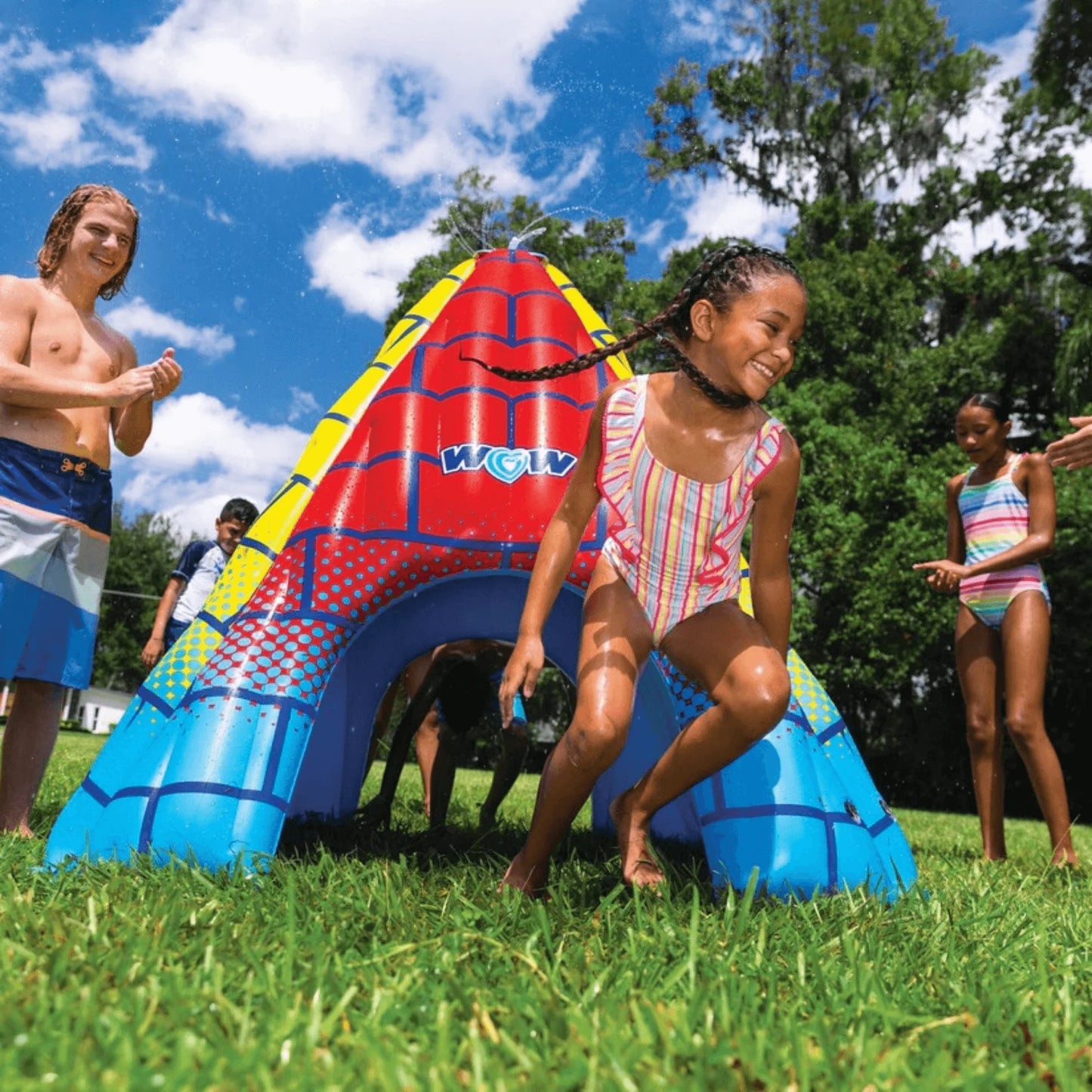 WOW Watersports 5.5Ft Rainbow Pyramid Backyard Sprinkler