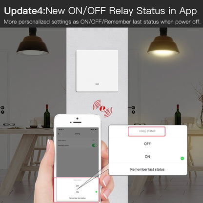 Smart Light Switch No Neutral Wire No Capacitor Needed Smart Life 2/3 Way Works with Alexa Google Home 2Mqtt