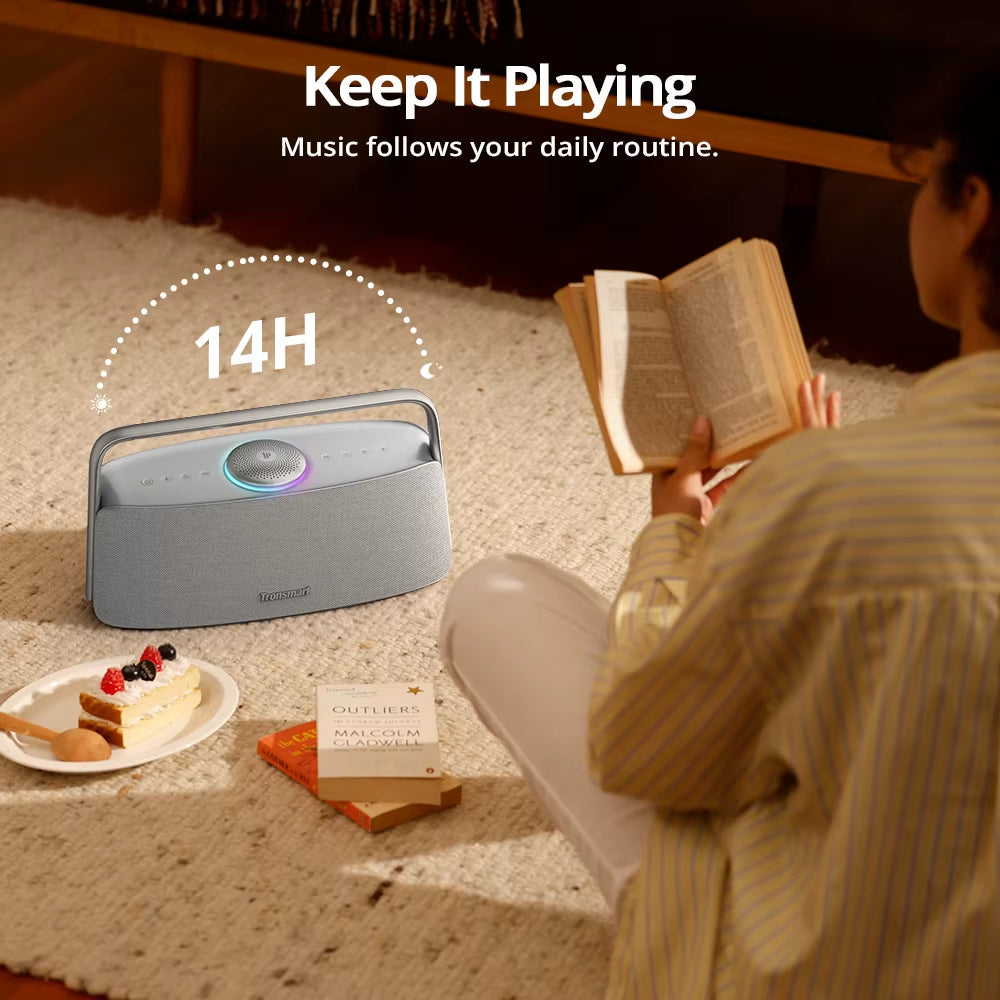 Tronsmart Fiitune X30 Bluetooth Speaker Wireless Speaker with Hi-Res Audio, 80W, IPX6, APP Control, Portable Handle Home Speaker