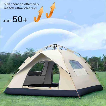 Outdoor Shelter Sunshade Self-Driving Travel Camping Tent Reactive Outdoor Camping Tent Two Doors and Two Windows