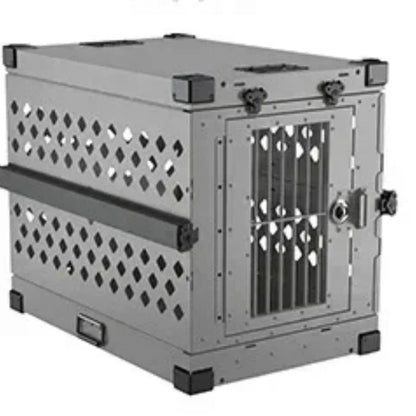 Heavy Duty Collapsible Dog Crate - Premium Aluminium Alloy for Medium to Large Breeds, Perfect for Travel and Camping
