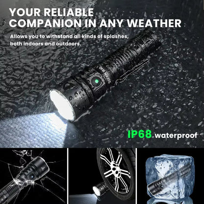 SK40 SFT70 LED 3200Lm Tactical Flashlight 21700 Rechargeable Powerful Torch 580M Long-Range with Spotlight
