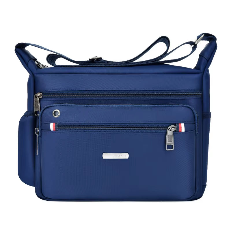 1Pc Men'S Large Capacity Oxford Cloth Casual Crossbody Bag, Travel Versatile Lightweight Shoulder Sling Bag