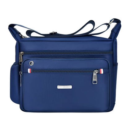 1Pc Men'S Large Capacity Oxford Cloth Casual Crossbody Bag, Travel Versatile Lightweight Shoulder Sling Bag