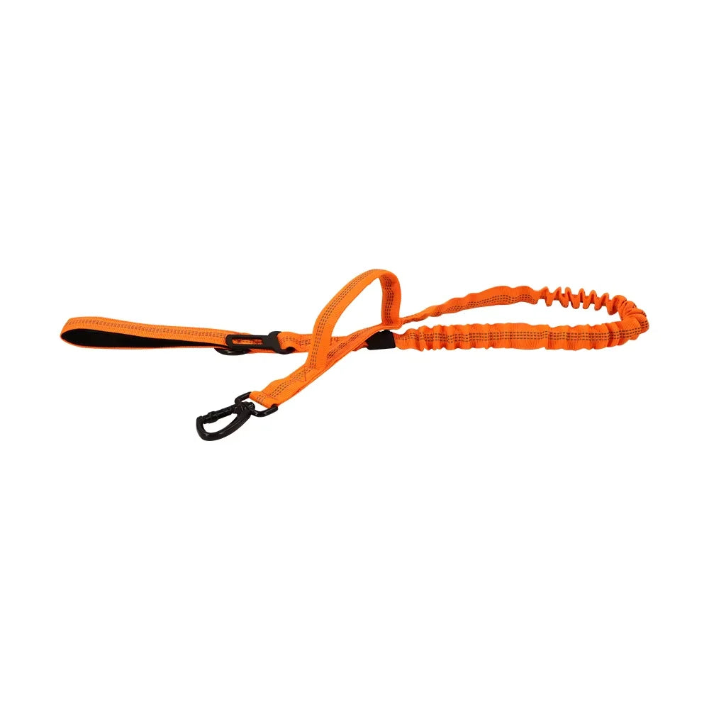 Adjustable Military Dog Leash with Quick Release Elastic Rope and Dual Control Handles for Medium and Small Dogs