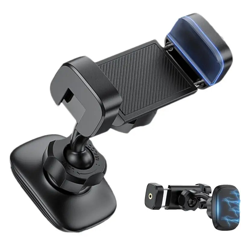 Gym Magnetic Phone Holder 360 Adjustable Stand for Cell Phone Compatible with 4-7" Smartphones Alloy Base and Joint