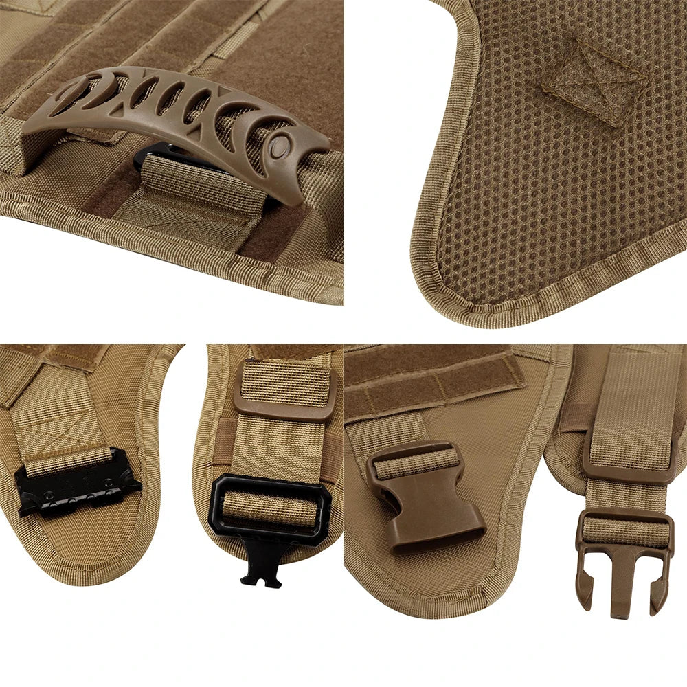 Large Dog Harness and Leash Set for German Shepherds and Malinois - Training and Walking Vest with Collar for Medium to Large Dogs