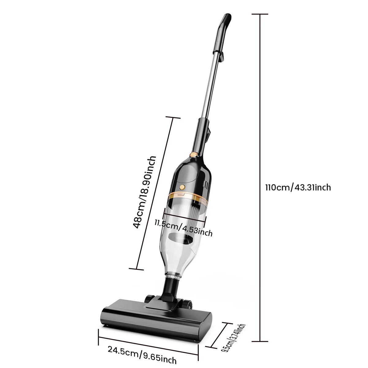 Vastorm R7 Corded Stick Vacuum Cleaner - 600W, 20Kpa Powerful 3-in-1 Lightweight Design for Efficient Low Noise Cleaning on Hardwood Floors and Carpets, Ideal for Pet Hair Removal