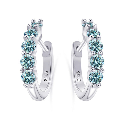 925 Sterling Silver Earrings Featuring 1 CT Total Moissanite - Elegant Jewelry Gift for Weddings and Special Occasions, Timeless Classic Design