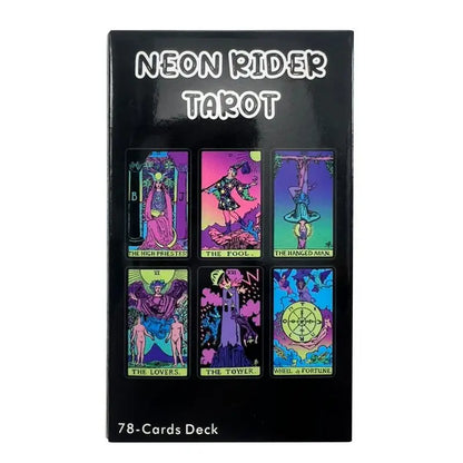 1 Box Neon Rider Tarot Cards 78PCS Original Tarot Deck for Tarot Reading Divination Fortune Telling Game in English Tarot