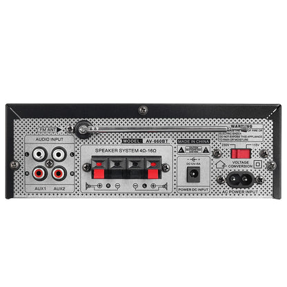 Sunbuck AV-660BT 2000W Bluetooth 5.0 Audio Power Amplifier EQ Stereo AMP Car Home 2CH AUX USB FM Radio