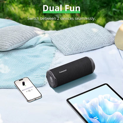 T8 Bluetooth Speaker 40W Outdoor Portable Speaker with Deep Bass, Soundpulse, Waterproof IPX7, APP Control,For Camping