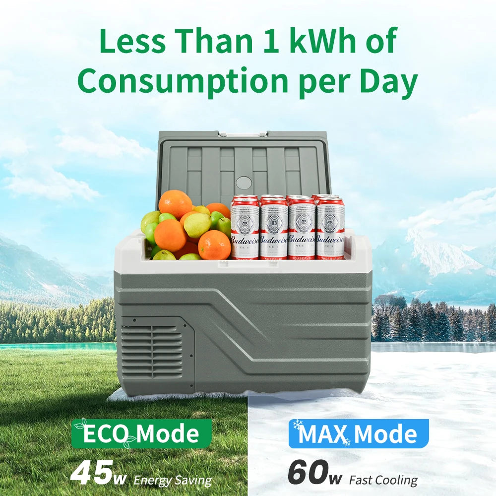 Alpicool NL Series Portable Car Refrigerator and Freezer - 12V Compressor Cooler for Camping and Travel (25L, 35L, 45L)