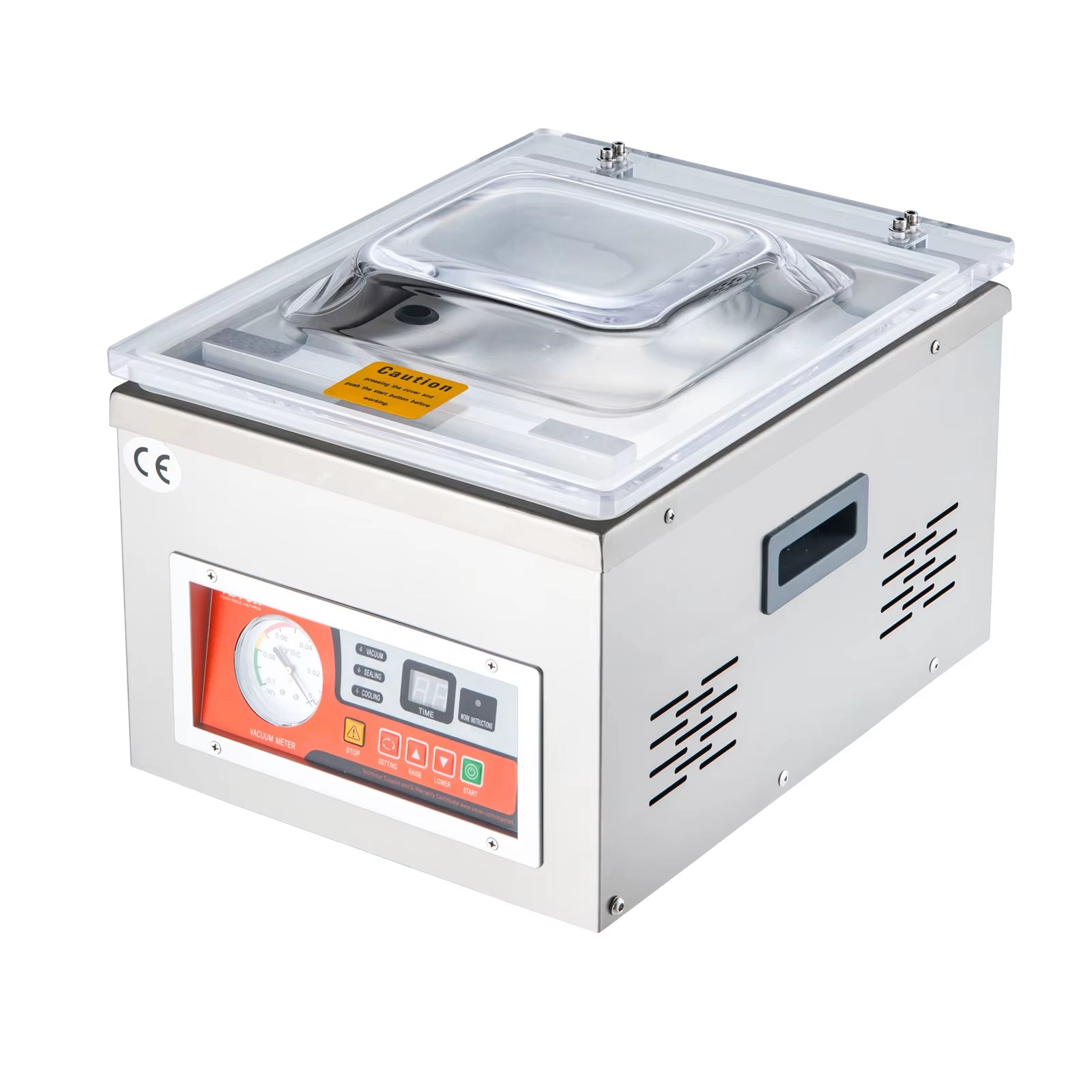 DZ-260A Chamber Vacuum Sealer with 15.7" Sealing Length Vacuum Packing Machine for Home Wet Foods Meats Marinades