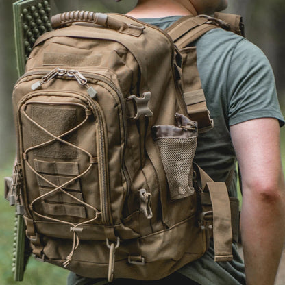LQARMY 65L Tactical Outdoor Backpack for Men - Large Capacity Military-Grade Rucksack for Hiking, Camping, and Travel