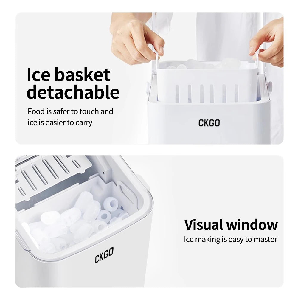  Ice Maker Wifi Connection Smart App Control Adjustable Ice Size Automatic Cleaning Touch Button with LED Display