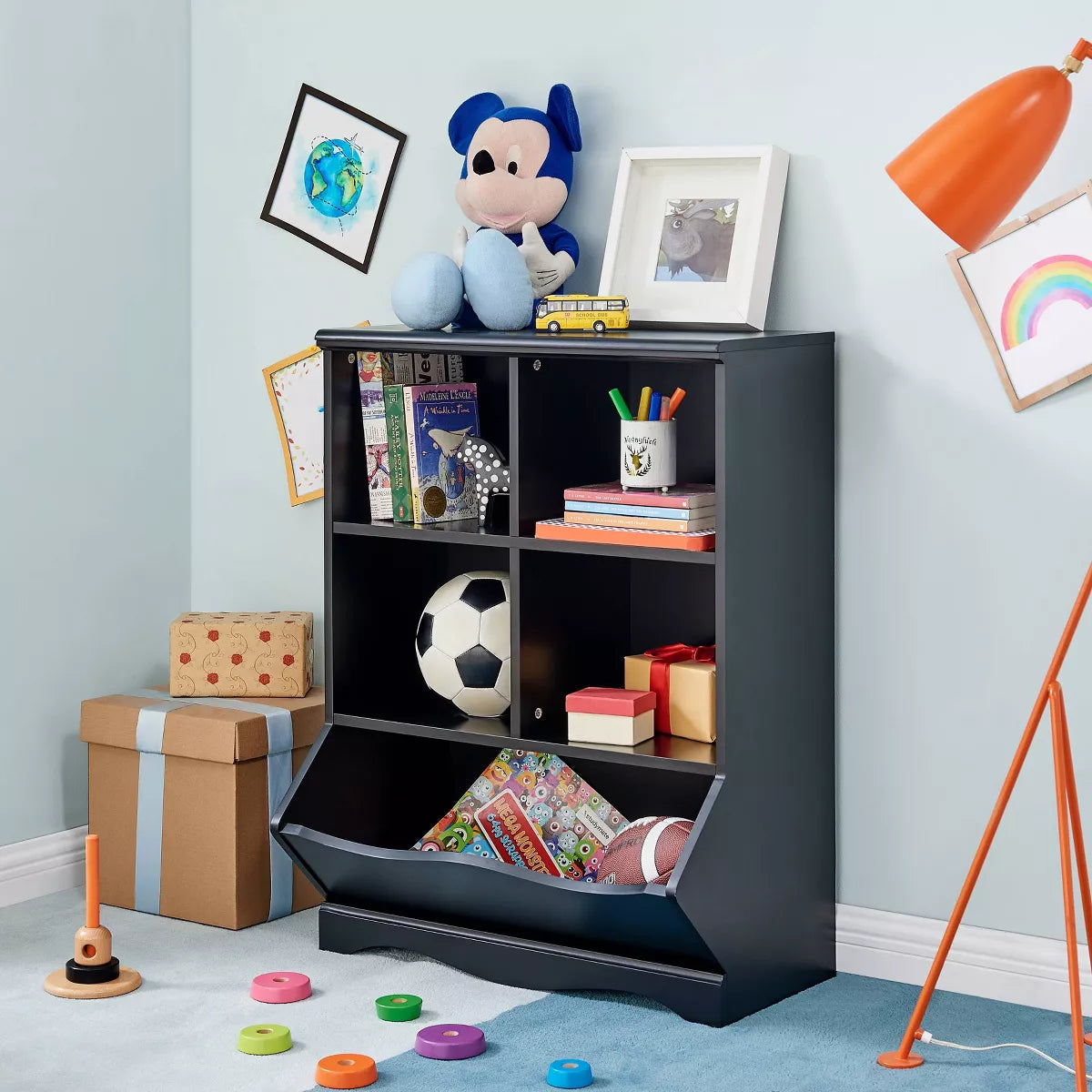 Five-Cubby Open Storage Unit