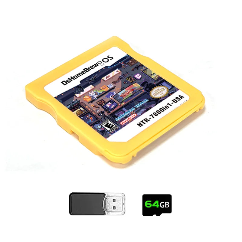 New DS Card 7800 in 1 Game Collection R4 3DS Flash Card for NDSL Ndsi 3DS 2DS Adapter Memory Burning Card DS Video Game Card