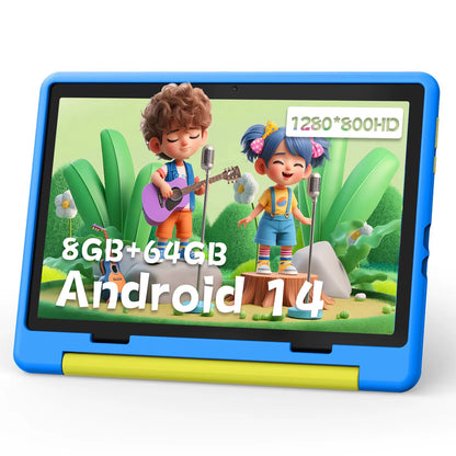AEEZO10 Inch Kids Tablet Android 14 Octa-Core 8GB RAM+64 GB ROM Parental Control with Kid Protective Case Great Gift for Toddler
