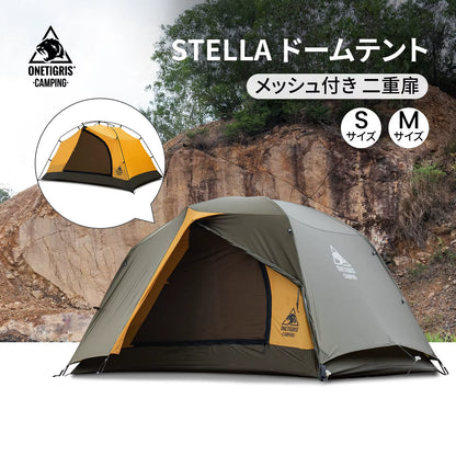 Stella Camping Tent 4 Season 2 Person Tourist Tents Lightweight Double Layer 3000Mm Waterproof Outdoor Hiking Beach