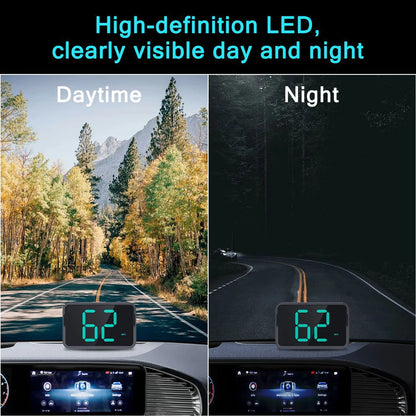 Universal Head-Up Display GPS Digital Speedometer for Cars and Trucks - Plug and Play Auto Accessory