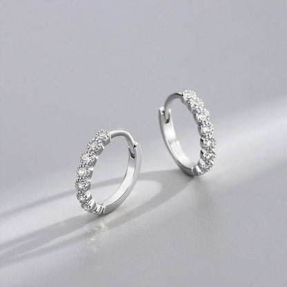 Elegant Compact Zircon Earrings - Versatile Tiny Jewelry for Casual and Formal Attire