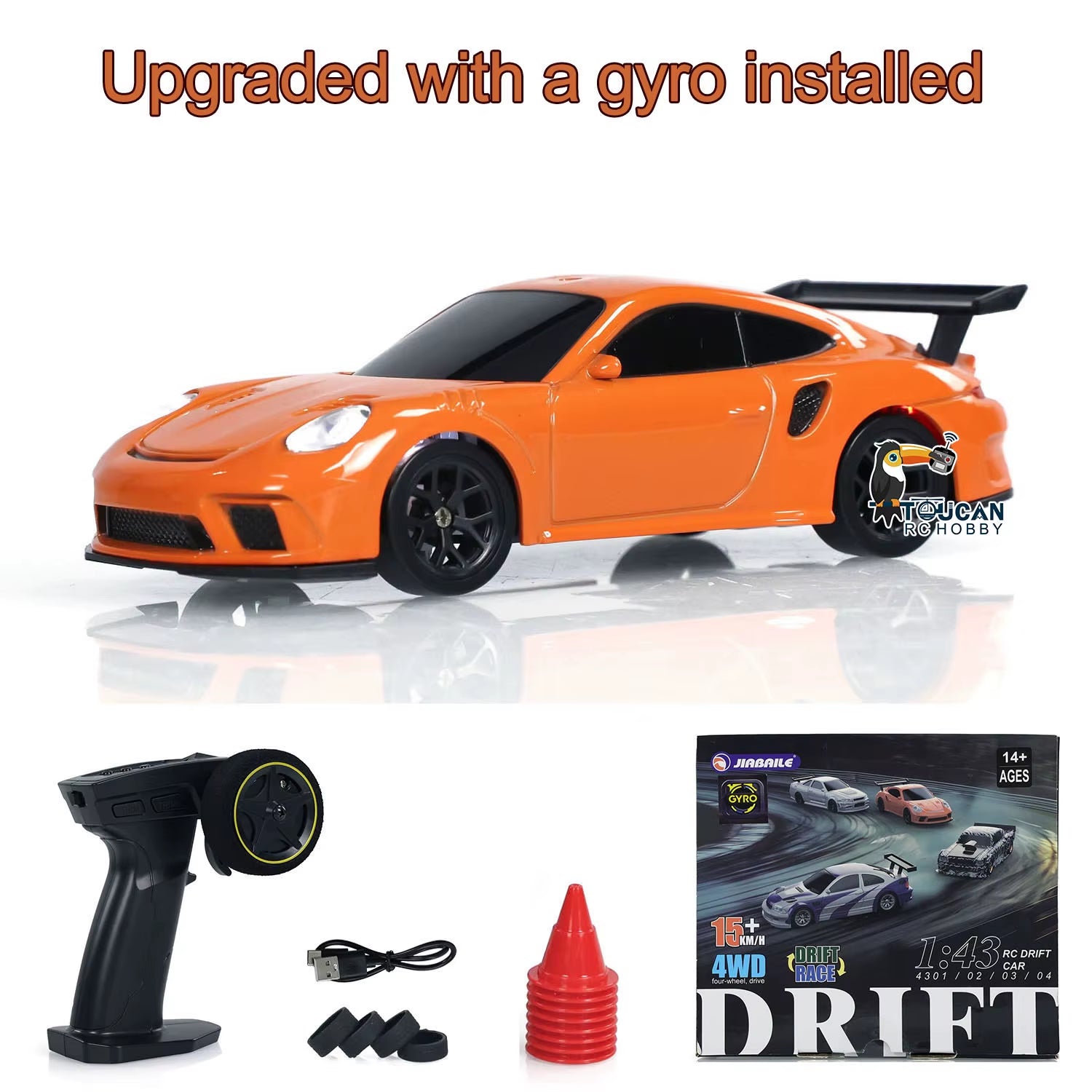 US Stock RC Drift Car 1/43 RTR Race 4WD Gyro Four-Wheel Drive Radio Control High Speed Model 2.4G Racing Drifting Cars Toy Model