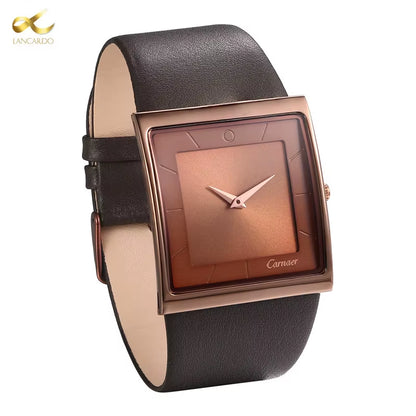New Trendy Men'S Top Brand Luxury Watch Relogio Masculino Clock Man'S Genuine Leather Strap Male Quartz Wristwatches