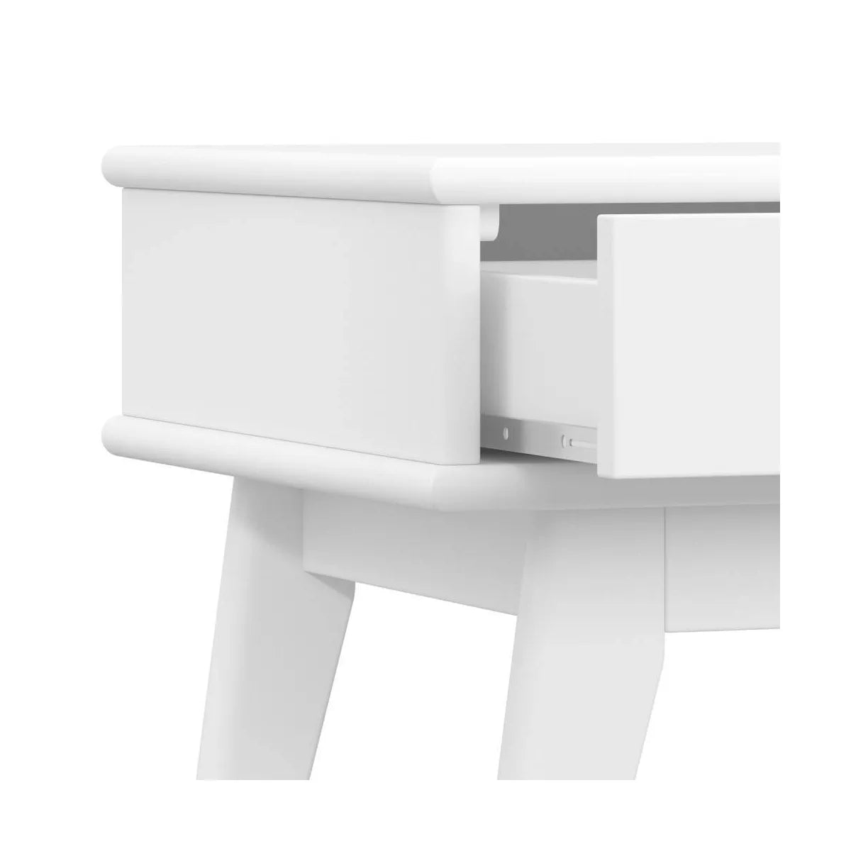Tierney Mid Century End Table White