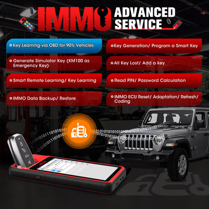 Autel MaxiIM KM100 KM100X Universal Key Programming Tool for Automotive IMMO Solutions - Supports All Key Loss, Key Deletion, and Key Addition