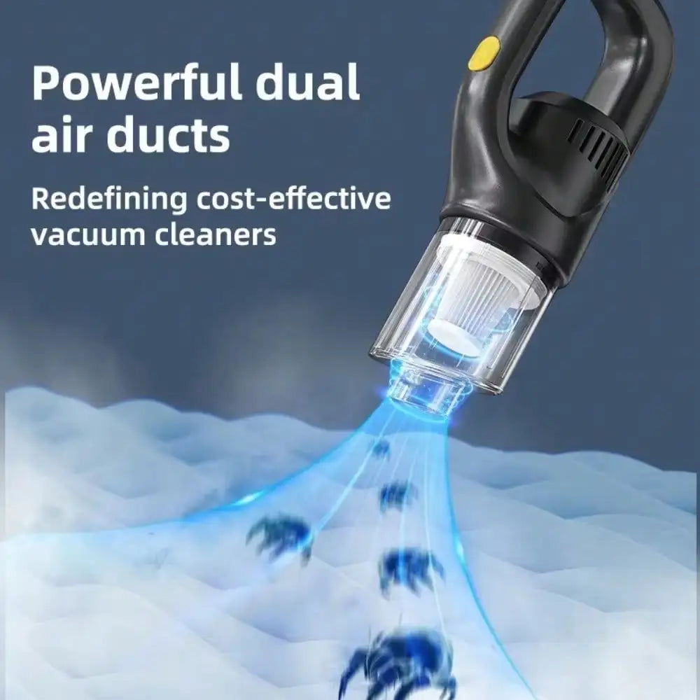 Portable Wireless Handheld Vacuum Cleaner, Car Vacuum Cleaner. Dual Use for Car and Home - Comes with 3 Brush Heads. USB Rechargeable (Includes 1800Mah Lithium Battery). 3100Pa Strong Suction, Detachable Dust Cup. Ergonomic Handle, Compact and Portable