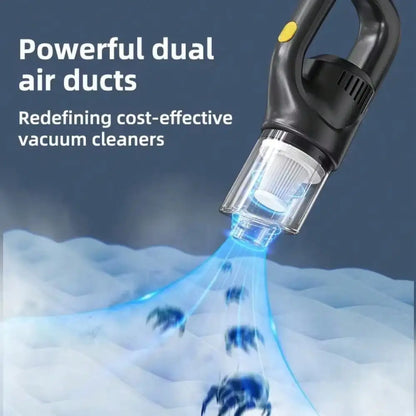 Portable Wireless Handheld Vacuum Cleaner, Car Vacuum Cleaner. Dual Use for Car and Home - Comes with 3 Brush Heads. USB Rechargeable (Includes 1800Mah Lithium Battery). 3100Pa Strong Suction, Detachable Dust Cup. Ergonomic Handle, Compact and Portable