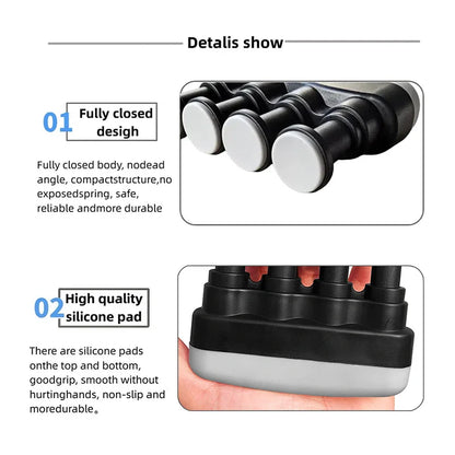 1PC Hand Exerciser–Improve Dexterity and Strength in Fingers, Hands, Forearms- Adjust Tension per Finger– Simulated Strings Help Develop Calluses- Comfortable Conditioning