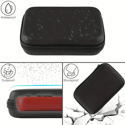 Handheld Game Console Carrying Case, Protective Travel Retro Mini Player Box for Charging Cable, Earpods, Batteries
