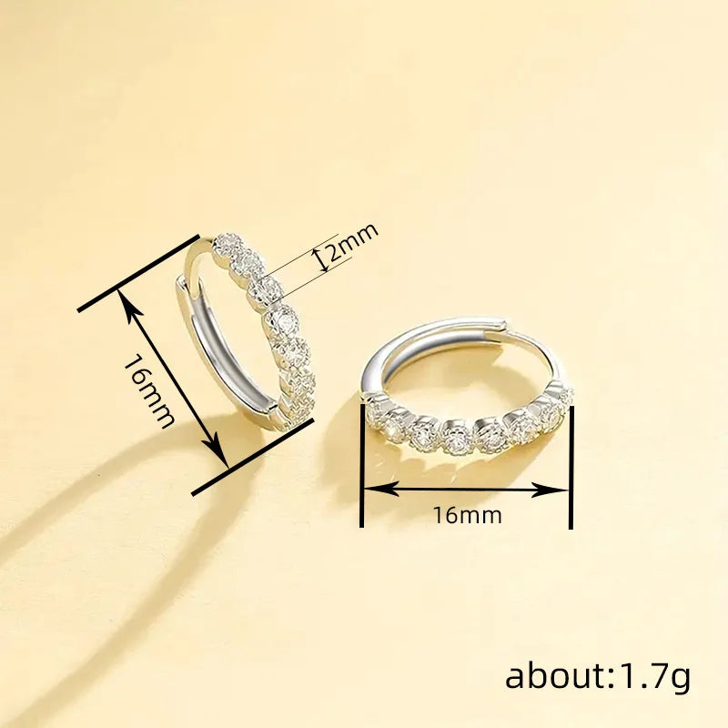 Elegant Compact Zircon Earrings - Versatile Tiny Jewelry for Casual and Formal Attire