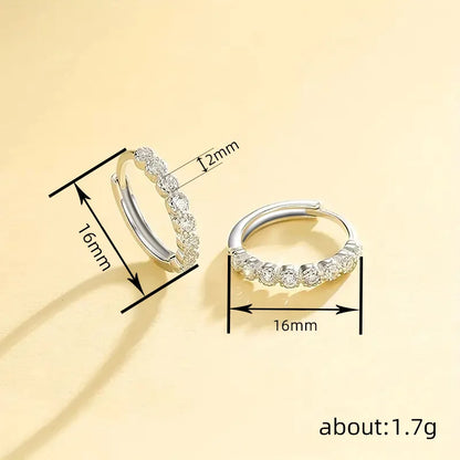 Elegant Compact Zircon Earrings - Versatile Tiny Jewelry for Casual and Formal Attire