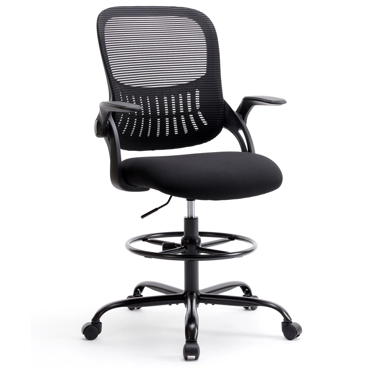 JHK Ergonomic Mesh Backrest Office Chair with Adjustable Height and Rolling Wheels for Home and Gaming Use