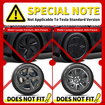 4-Piece Wheel Cap Set for Tesla Model Y (2020-2024) 19-Inch Hubcap Replacement Accessories