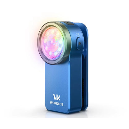 HD03 680LM Mini Clip Light USB C Rechargeable Pocket Flashlight Spotlight/Floodlight Portable EDC RGB Torch with Magnet