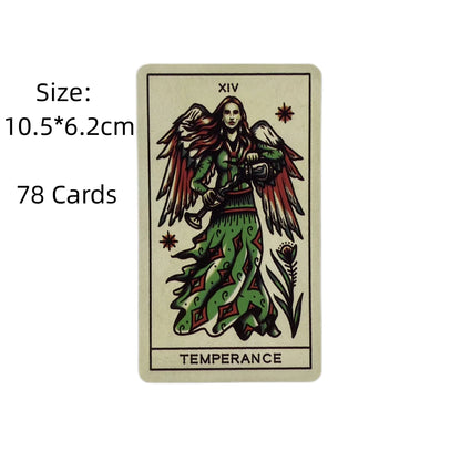Tattoo Tarot Cards a 78 Deck Oracle English Visions Divination Edition Borad Playing Games