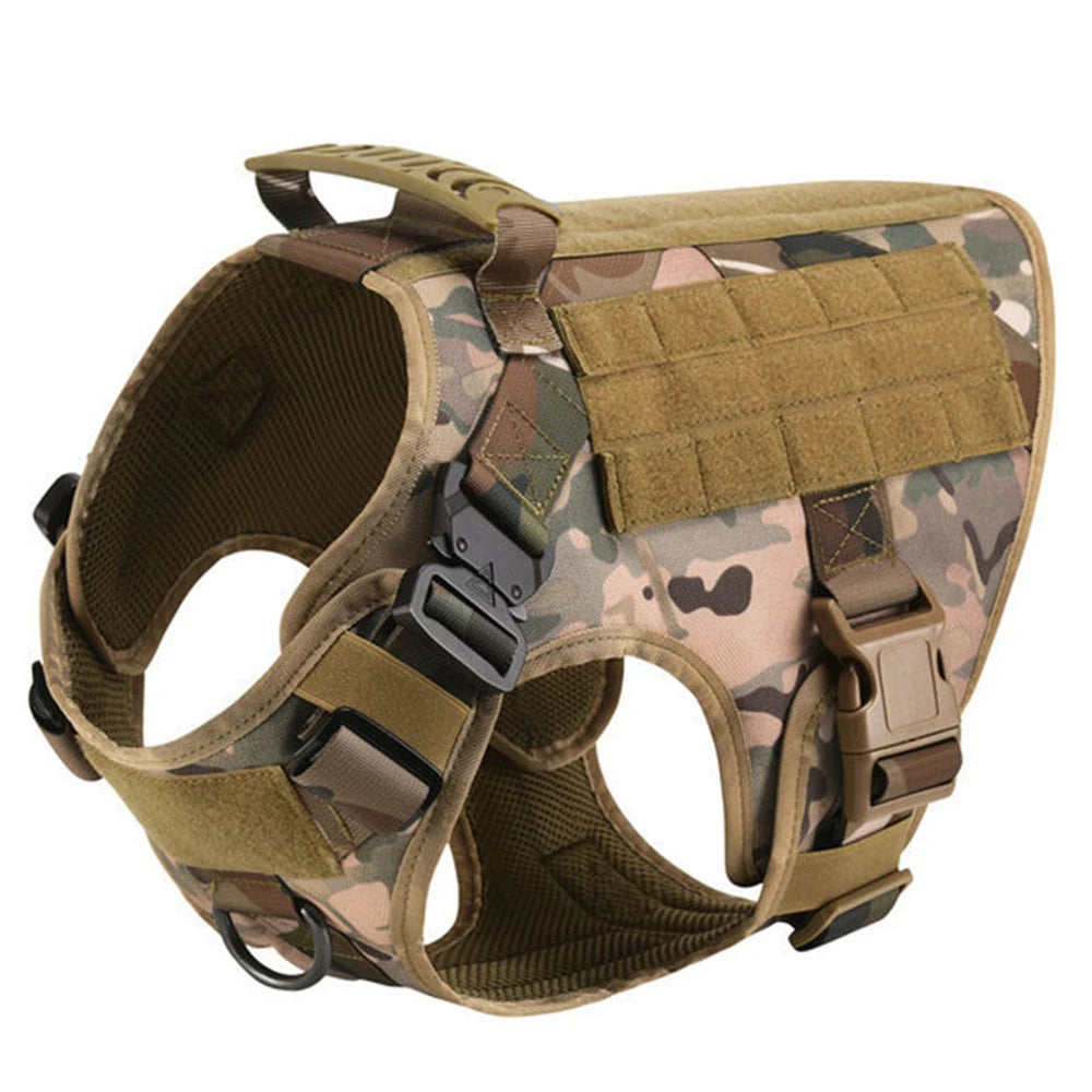Large Dog Harness and Leash Set for German Shepherds and Malinois - Training and Walking Vest with Collar for Medium to Large Dogs