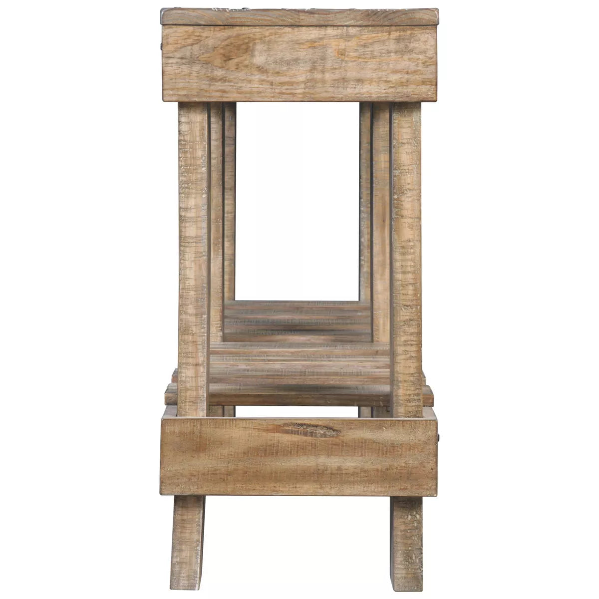 Susandeer Sofa and Console Table Brown - Modern Entryway, Open Shelf Storage
