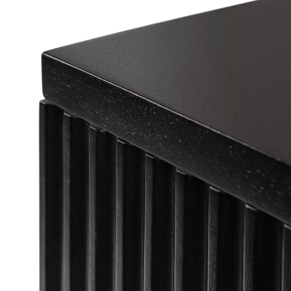 All Things Decor 30" x 10" x 14" Furrow Short Wall Cabinet in Black