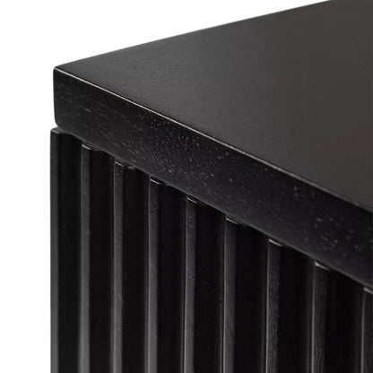 All Things Decor 30" x 10" x 14" Furrow Short Wall Cabinet in Black