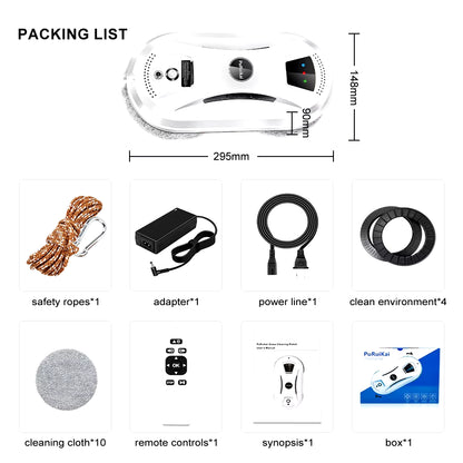 Ultra Thin Robot Vacuum Cleaner Window Cleaning Robot Window Cleaner Electric Glass Limpiacristales Remote Control for Home